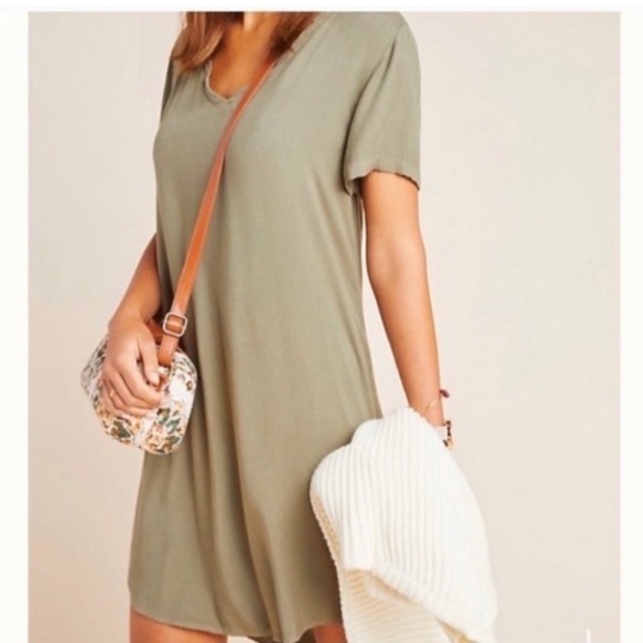 Anthropologie Cloth & Stone Rayon Hi- Low Midi Dress in size XS, preloved - Picture 8 of 8